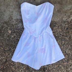 Adorable Vintage 80’s Strapless Romper! Sexy Sweet